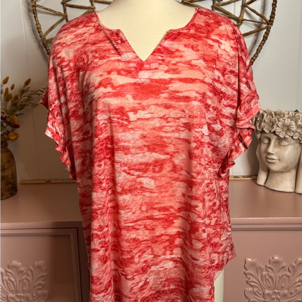 Ruby Rd‎ Woman 1X lightweight Patterned Women's Top